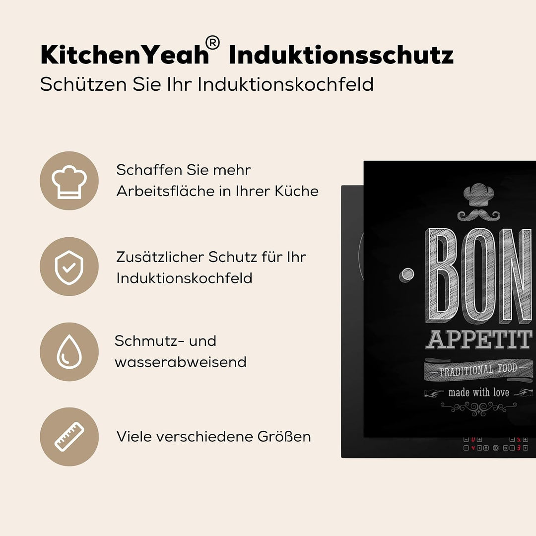 KitchenYeah© Herdabdeckplatte Einteilig Küche Ceranfeld Abdeckplatte | 81.2x52 cm - Cerankochfeld Ab