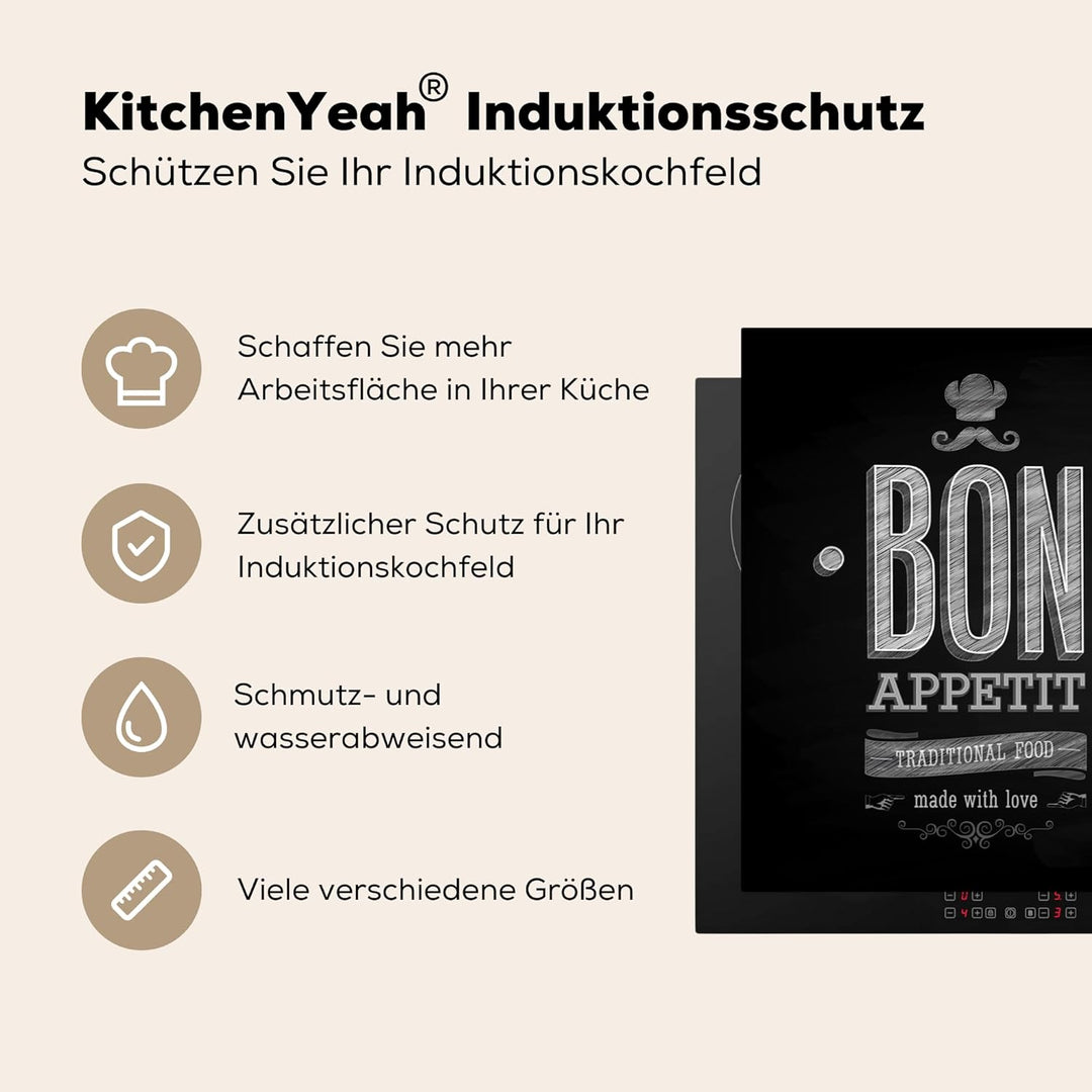 KitchenYeah© Herdabdeckplatte Einteilig Küche Herdabdeckung Ceranfeld Kochfeld Abdeckung Induktionsk