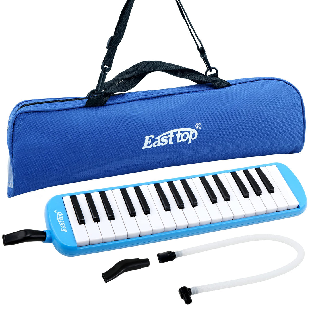 East top 32-Tasten Melodica, Professioneller Mund Melodica Keyboard Orgel, Blau BM32K-blue, BM32K-bl