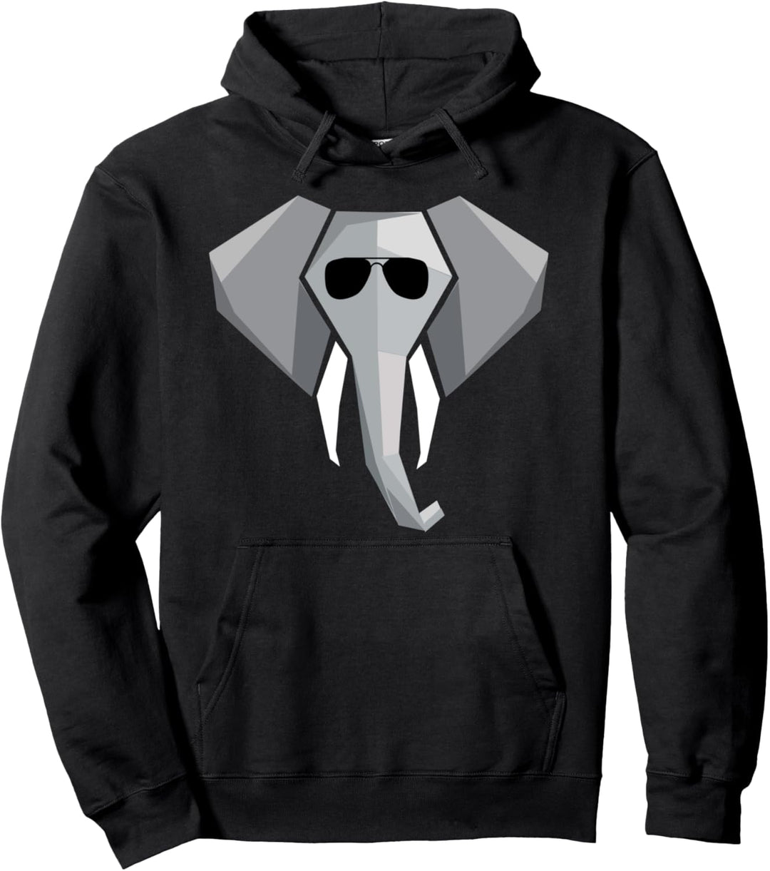 Cooler Elefant Mit Sonnenbrille Schatten Cool Elephant Pullover Hoodie