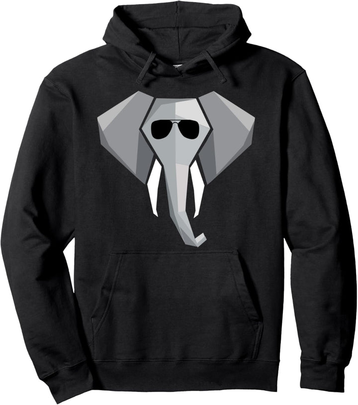 Cooler Elefant Mit Sonnenbrille Schatten Cool Elephant Pullover Hoodie