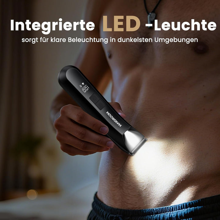 Intimrasierer Mann,MAXGROOM 3 IN 1 Rasierer Herren Elektrisch für Intimbereich,IPX7 Body Trimmer Her