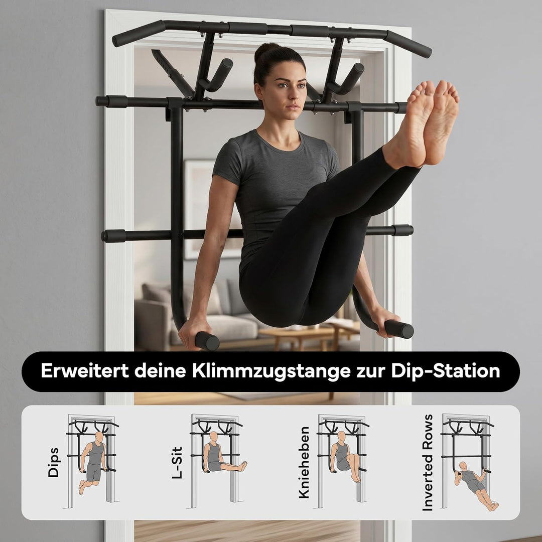 NEOLYMP Premium Klimmzugstange Türrahmen - Türreck mit einstellbarer Höhe, Breite & Tiefe 15–43 cm -