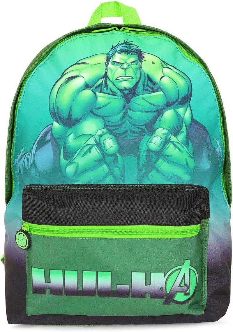 Offizieller Marvel The Hulk Avengers Kinder-Rucksack, Schultasche, grün