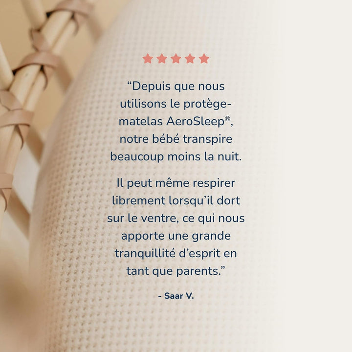 AeroSleep - SafeSleep 3D-Matratzenschoner - Matratzenschutz für Kinder und Baby Matratzen - Wiege -