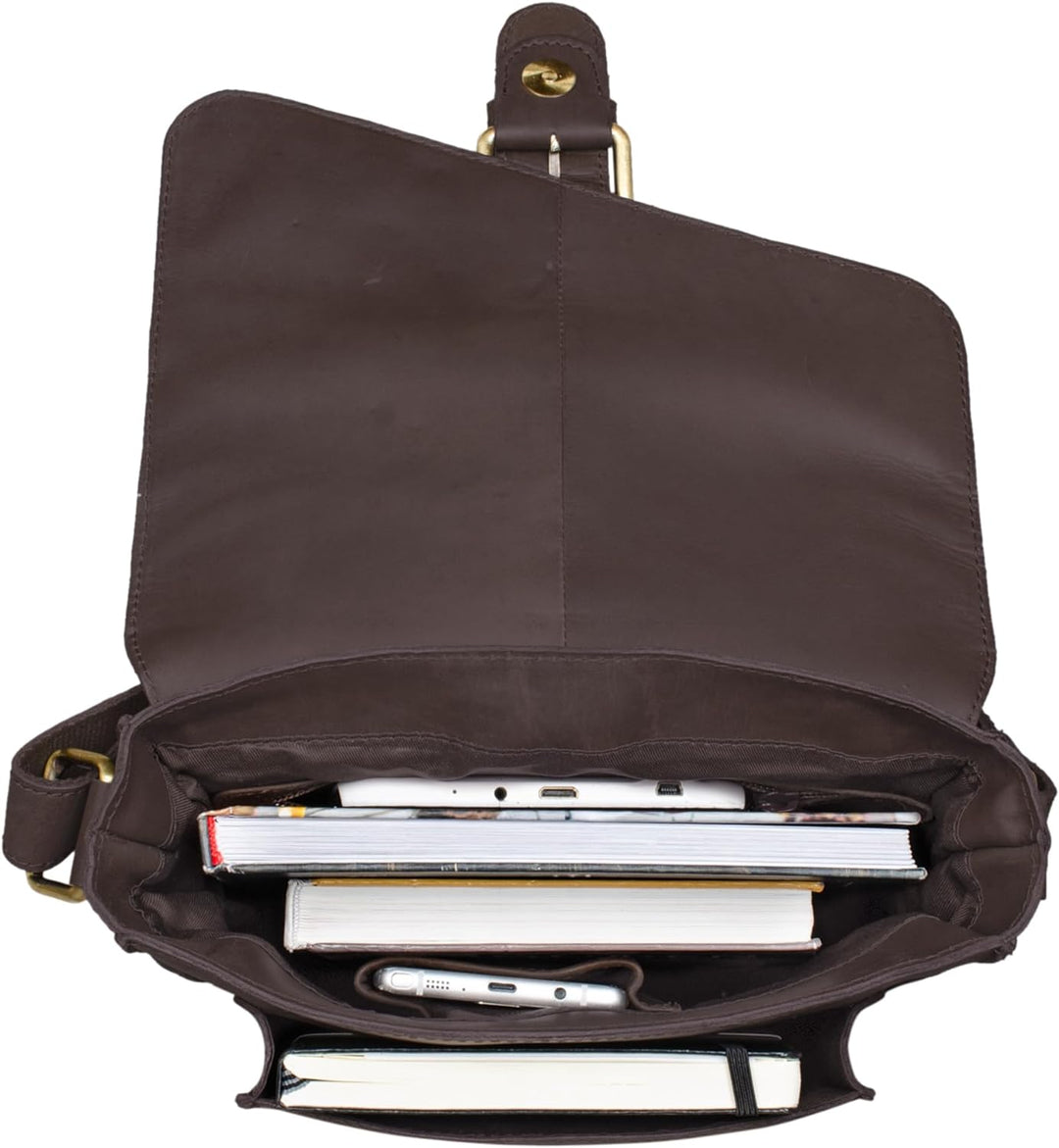 STILORD 'Lukas' Umhängetasche Herren Leder mittelgross Vintage iPad Ledertasche 10,1 Zoll Tablettasc