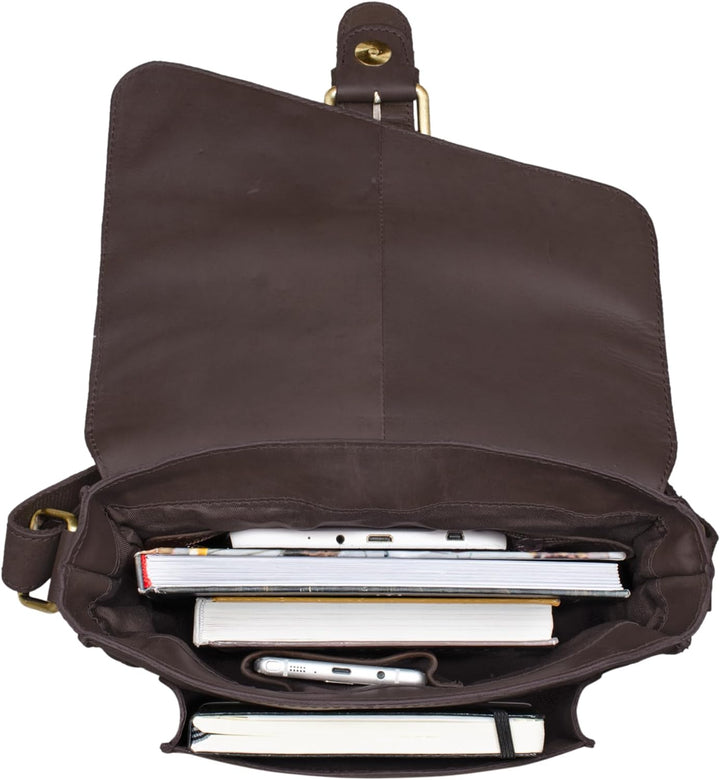 STILORD 'Lukas' Umhängetasche Herren Leder mittelgross Vintage iPad Ledertasche 10,1 Zoll Tablettasc