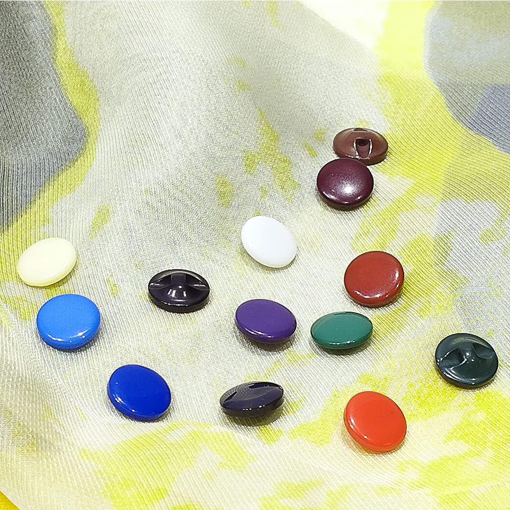 Knöpfes, Kleidungsknopf,144 Stück/Röhrchen, Harz, Halbkugel, Viele Farben und Grössen, Kunststoff, H