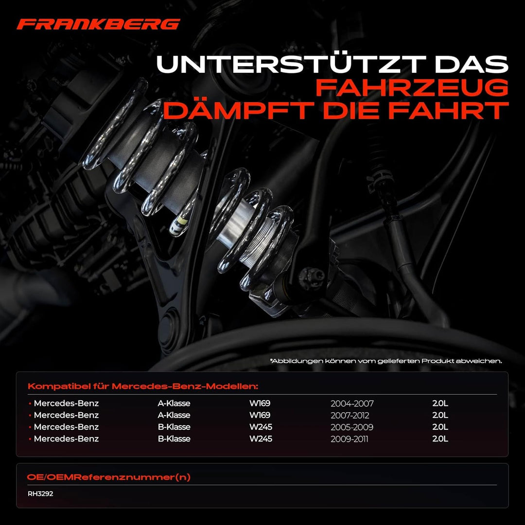 Frankberg 2x Federn Fahrwerksfeder Vorderachse Kompatibel mit W169 A160 A180 A200 2.0L 2004-2012 W24