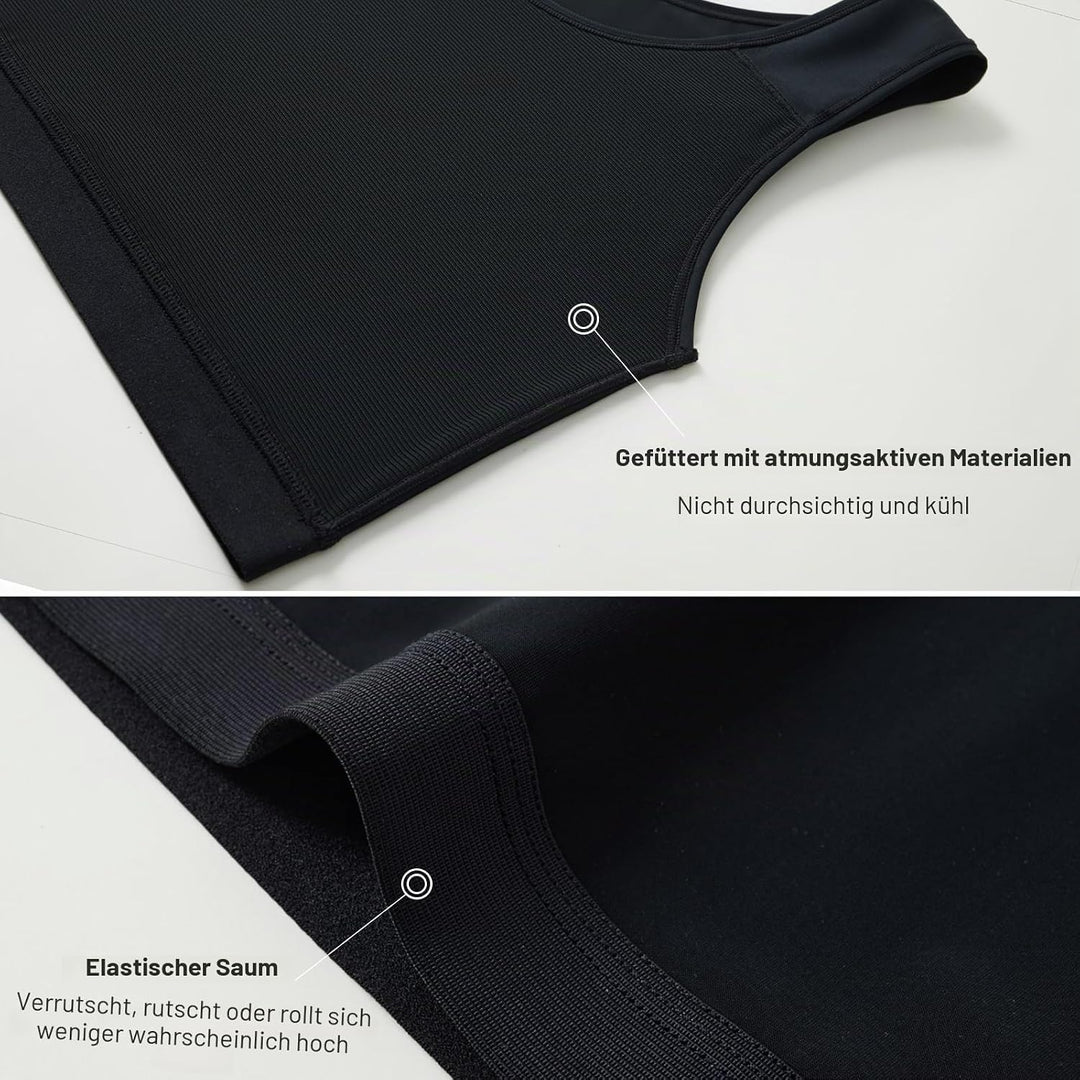 Brust Binder für Transgender Halb FTM Binder Trans Atmungsaktive Breast Binder Schwarz 4XL, Schwarz