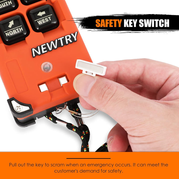 NEWTRY 12V Drahtlose Kranfernbedienung Hohe Qualität Sender & Empfänger für Industrielles Elektrisch