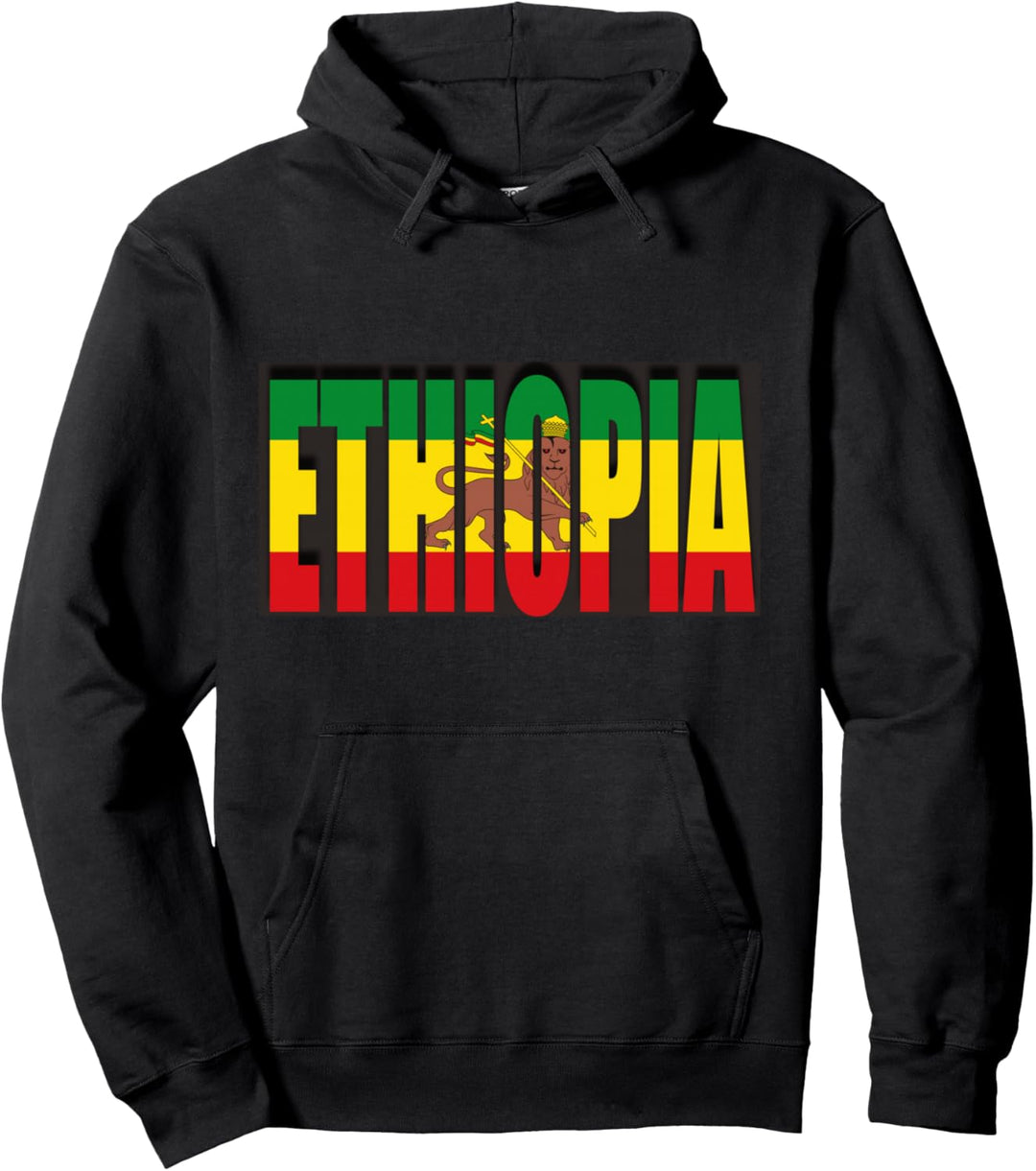 Äthiopische Flagge in Äthiopien, Rastafarian, Äthiopien Flagge Pullover Hoodie