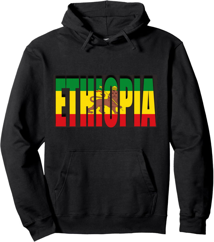 Äthiopische Flagge in Äthiopien, Rastafarian, Äthiopien Flagge Pullover Hoodie