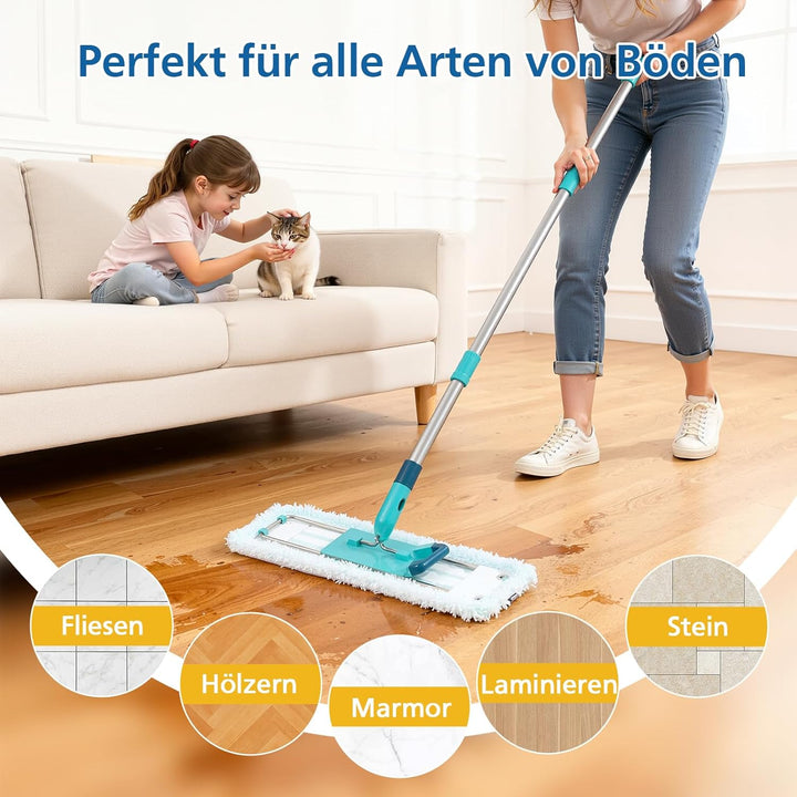 4pcs Ersatz-Wischbezüge für Leifheit Profi XL Micro Duo/Profi XL Cotton Plus , Ersatzbezug für Leifh