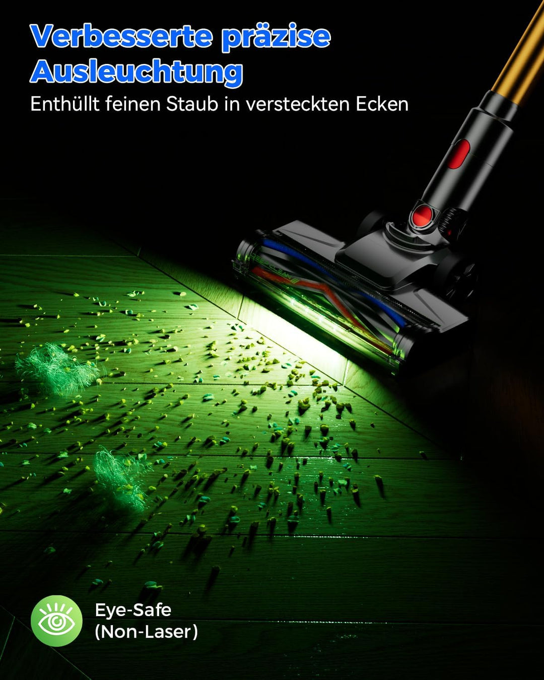 aonus A10 Akku Staubsauger, 55000Pa 500W 70Min Laufzeit Akkustaubsauger Kabellos mit LED Display, Se