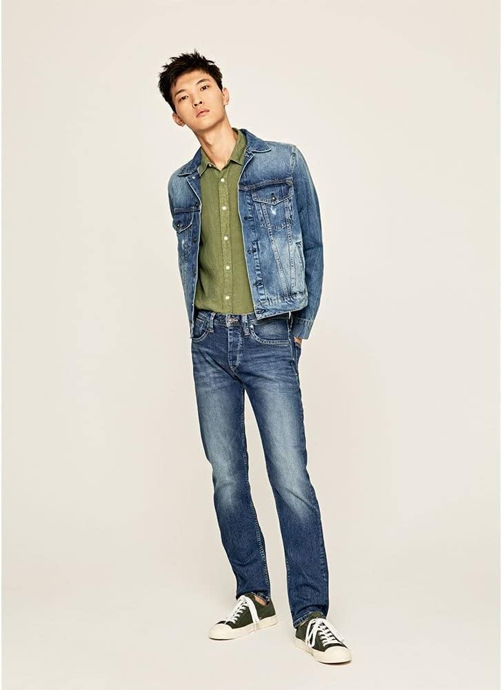 Pepe Jeans Herren Cash Jeans 28W / 36L Blue (Denim-z23), 28W / 36L Blue (Denim-z23)