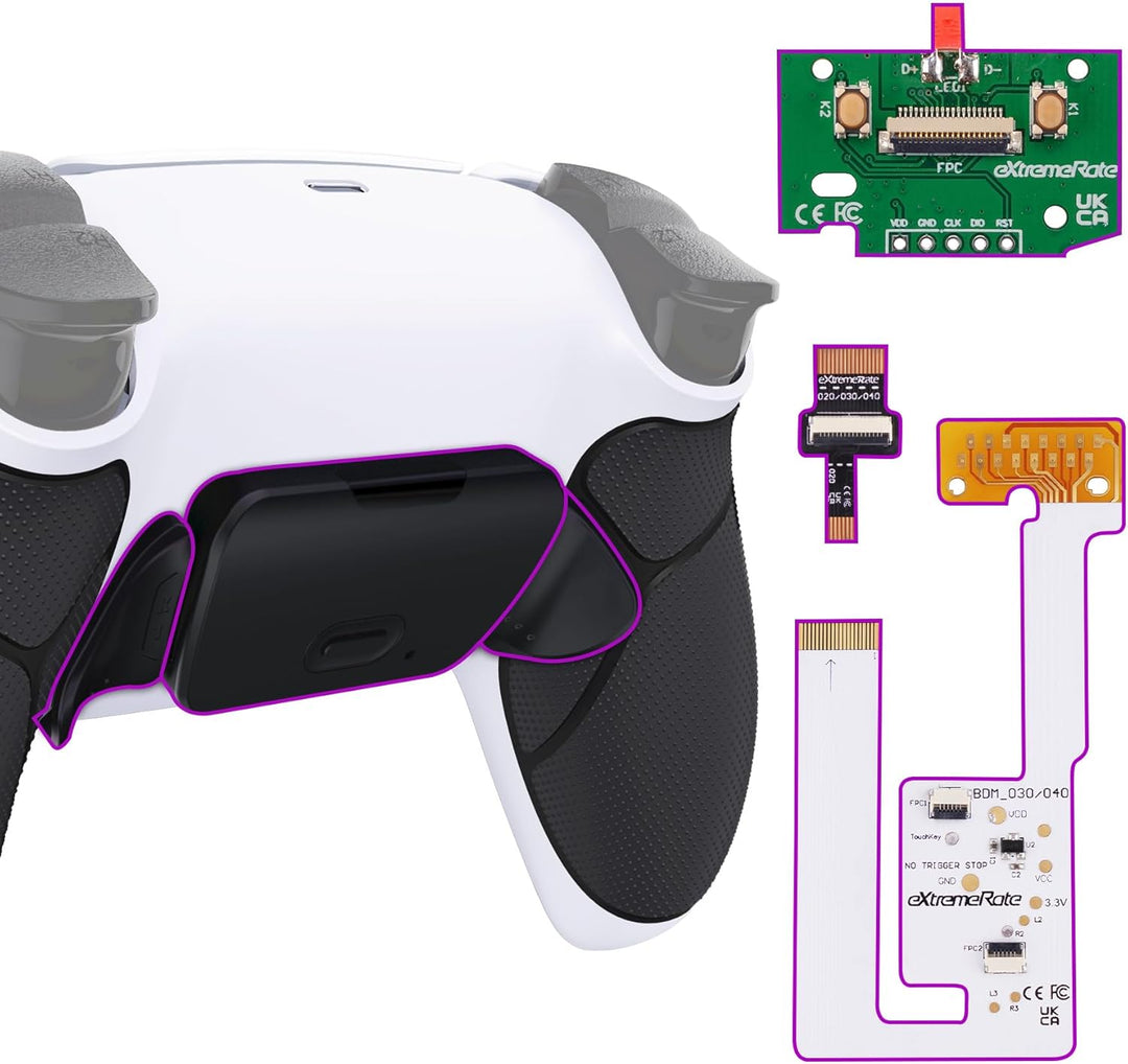 eXtremeRate Programmierbares Rise Remap Kit für ps5 Controller BDM-030/040, Remap Platine & Rückseit
