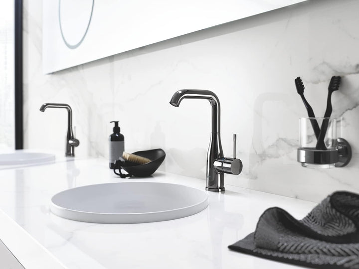 GROHE Essentials - Halter (langlebige Oberfläche, geeignet zum Bohren oder Kleben), hard graphite, 4