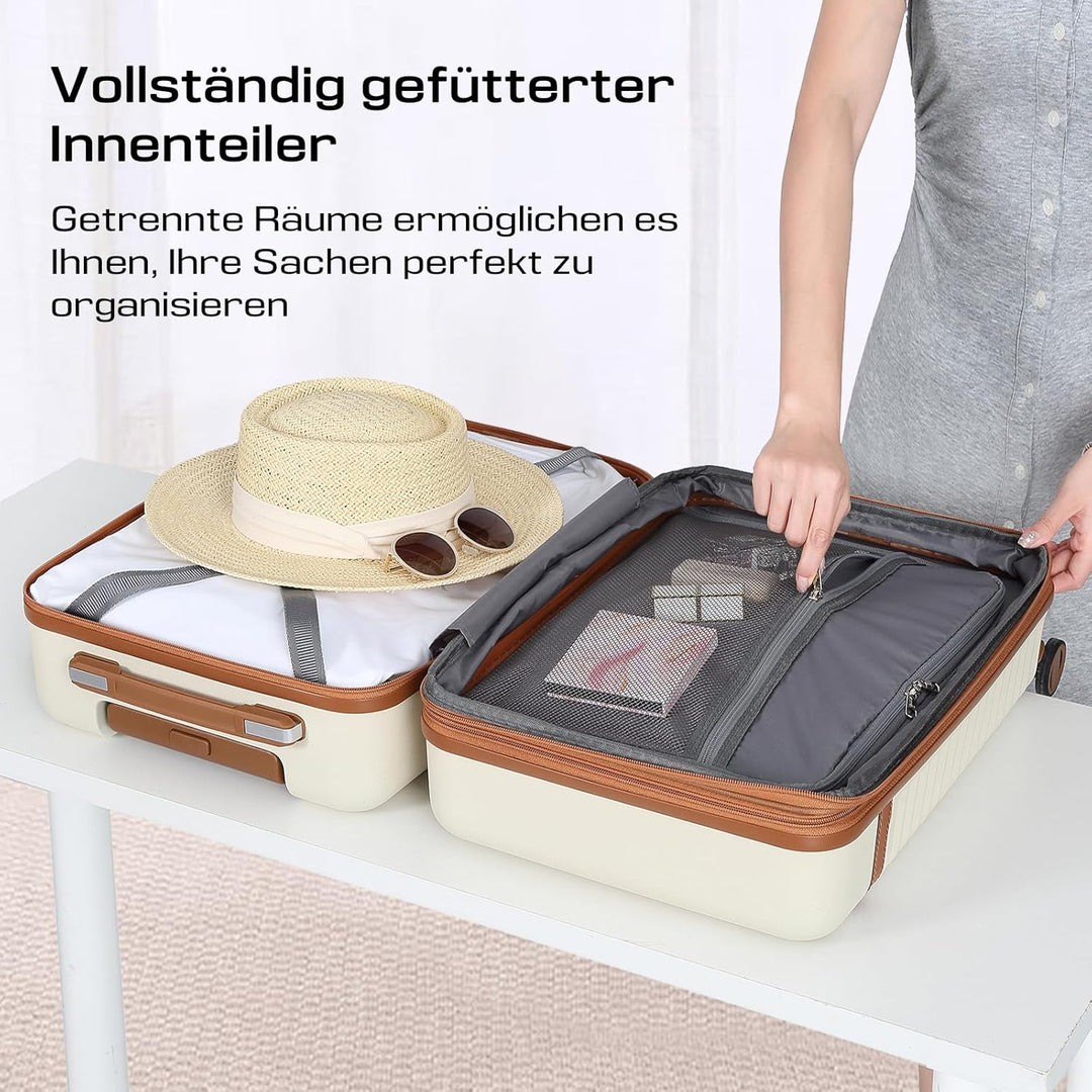 Joyway Kofferset 3 teilig Koffer Trolley, Hartschalen Erweiterbar Reisekoffer, Zwillingsrollen Handg