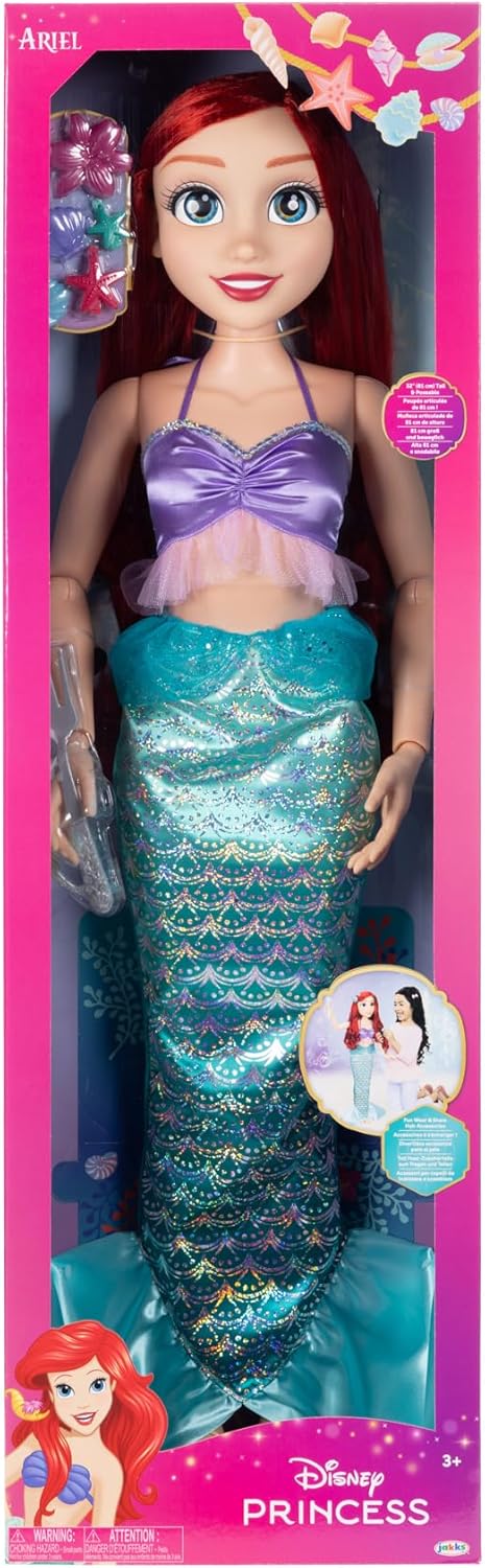 Disney Princess Playdate Arielle Puppe mit Zubehör, 80cm, Arielle
