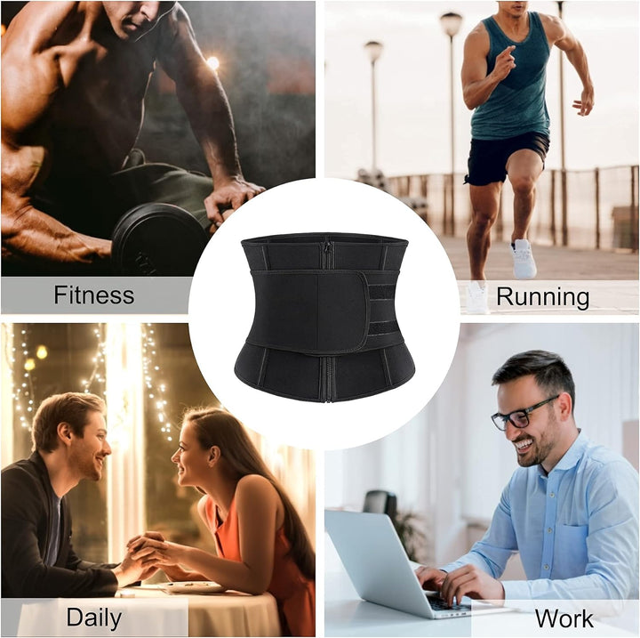CHUMIAN Herren Bauchweggürtel Fitnessgürtel Verstellbare Neopren Sauna Gürtel Schwitzgürtel Taille T