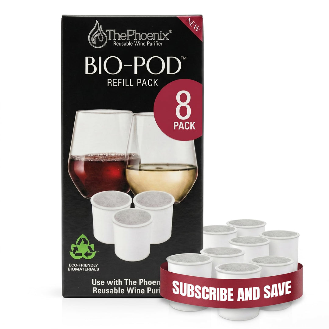 PureWine Phoenix Nachfüllpack für Weinfilter, 8 Stück 8 Count Pods, 8 Count Pods
