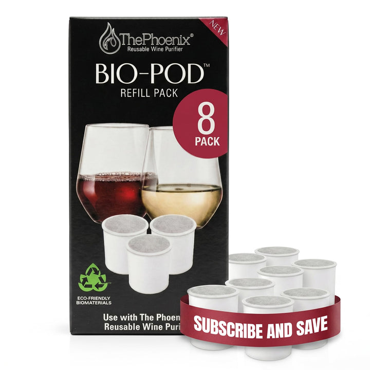 PureWine Phoenix Nachfüllpack für Weinfilter, 8 Stück 8 Count Pods, 8 Count Pods