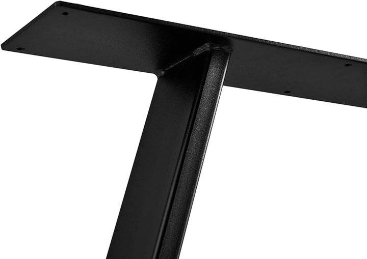 [en.casa] Tischbeine Lyngby Möbelfüsse 2 Stück Tischgestell für Esstisch Metall Schwarz 2 x Tischfüs
