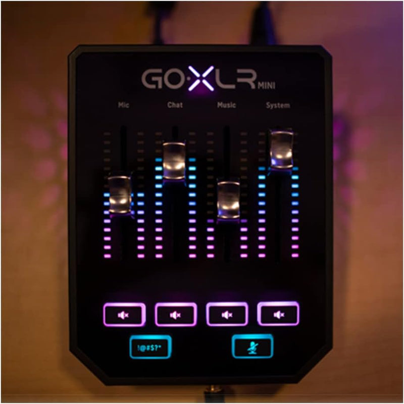 TC Helicon GoXLR MINI Online-Broadcast-Mixer mit USB-/Audio-Schnittstelle und Midas-Vorverstärker, 9