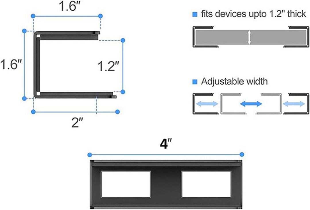 Laptop-Halterung unter dem Schreibtisch, Gerätehalter aus Aluminiumlegierung mit kratzfestem Silikon