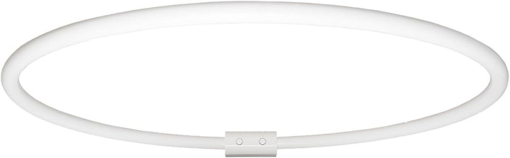 Ekershop ALU RINGSTANGE Weiss RUND Ø 80 cm DUSCHVORHANGSTANGE WINKELSTANGE FÜR
