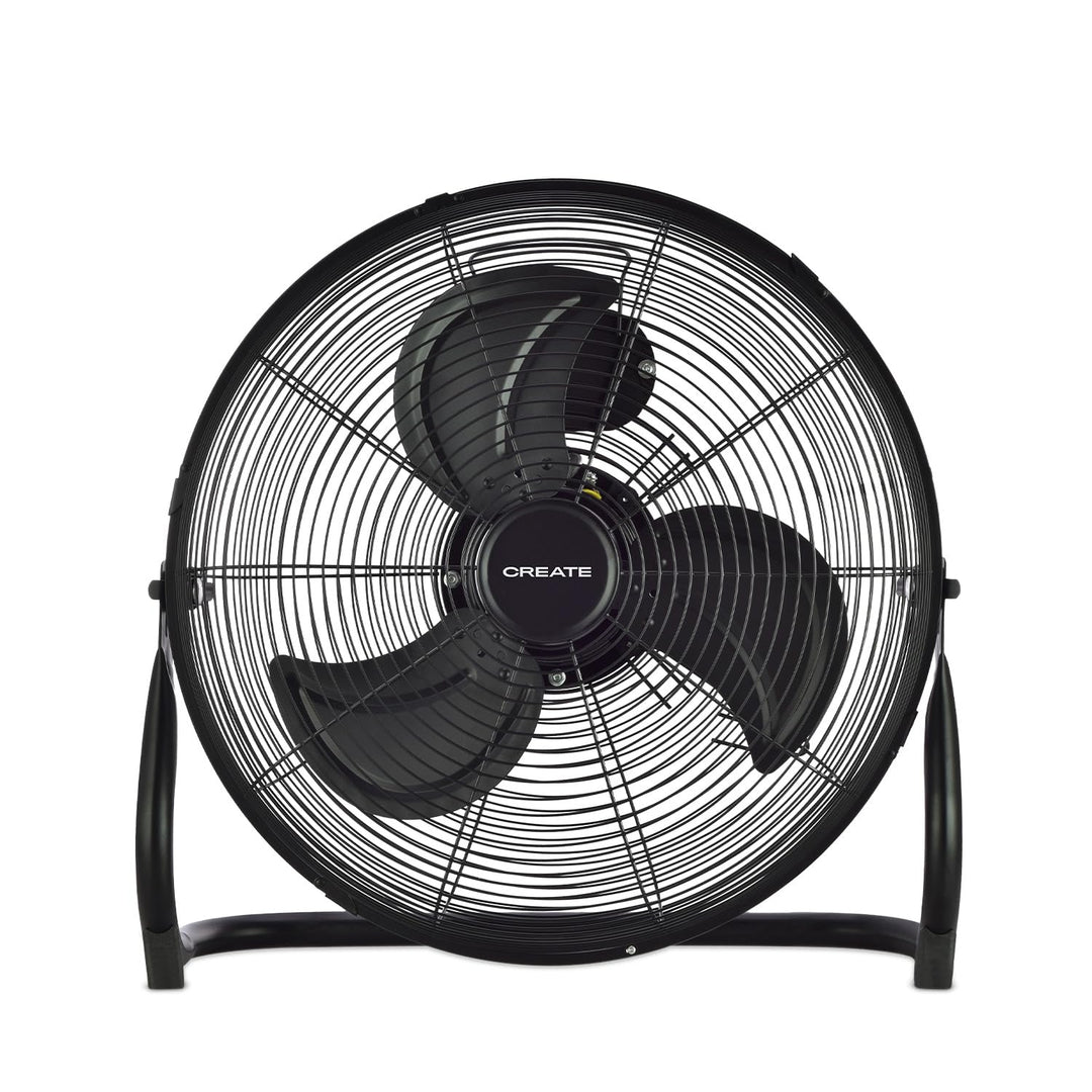CREATE / AIR FLOOR RETRO/Industrieller Bodenventilator/Schwarzer Ventilator, 16 Zoll, starker Luftst