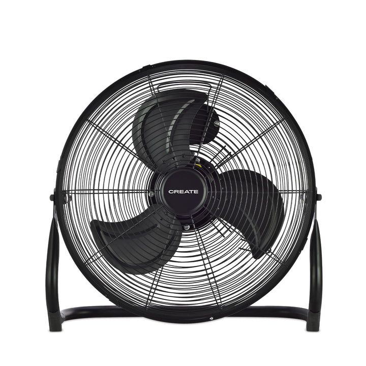 CREATE / AIR FLOOR RETRO/Industrieller Bodenventilator/Schwarzer Ventilator, 16 Zoll, starker Luftst