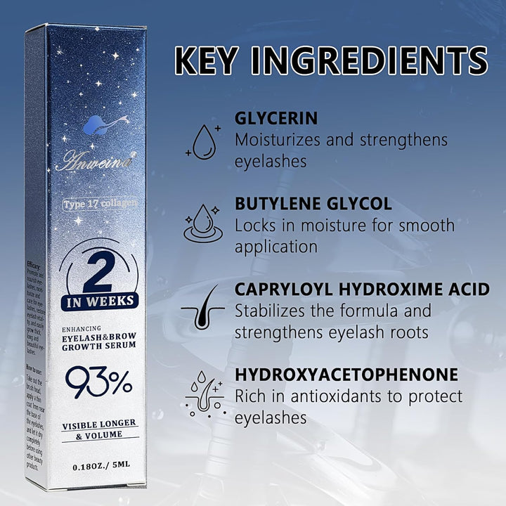 Wimpernserum Ohne Hormone, Wimpernwachstumsserum, Lash Serum Augenbrauenverstärker, Wimpernserum für