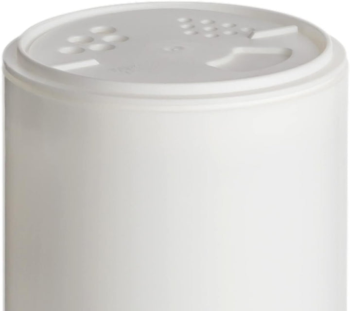 gouveo 24er Set Gewürzstreuer 200 ml weiss mit Streuaufsatz-Deckel - Gewürzdosen aus Kunststoff mit