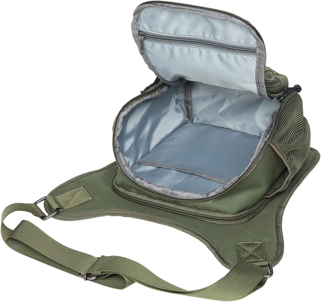 KAUKKO Canvas Taktisch Jahrgang Brusttasche Männer Frauen Tactical Schultertasche für Wandern Campin