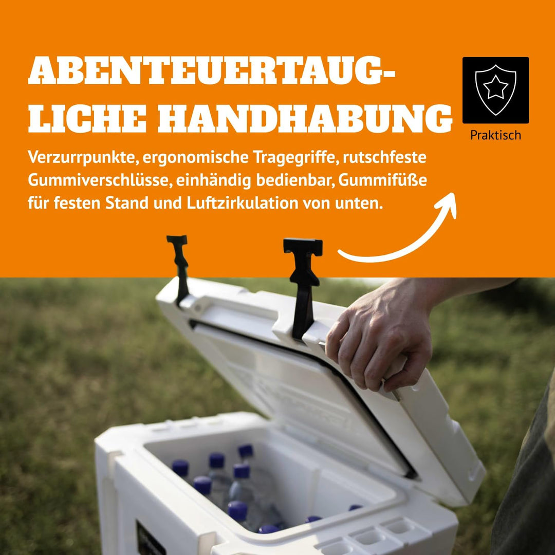 Petromax Kühlbox (25 L, Oliv) | passiv | Eiskühldauer bis zu 12 Tage