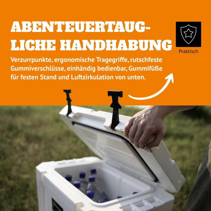 Petromax Kühlbox (25 L, Oliv) | passiv | Eiskühldauer bis zu 12 Tage