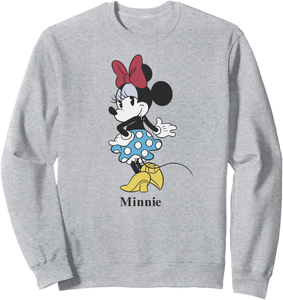 Disney Mickey And Friends Minnie Simple Text Portrait Sweatshirt