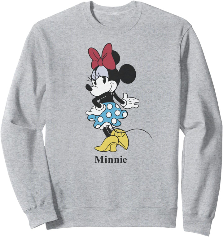 Disney Mickey And Friends Minnie Simple Text Portrait Sweatshirt