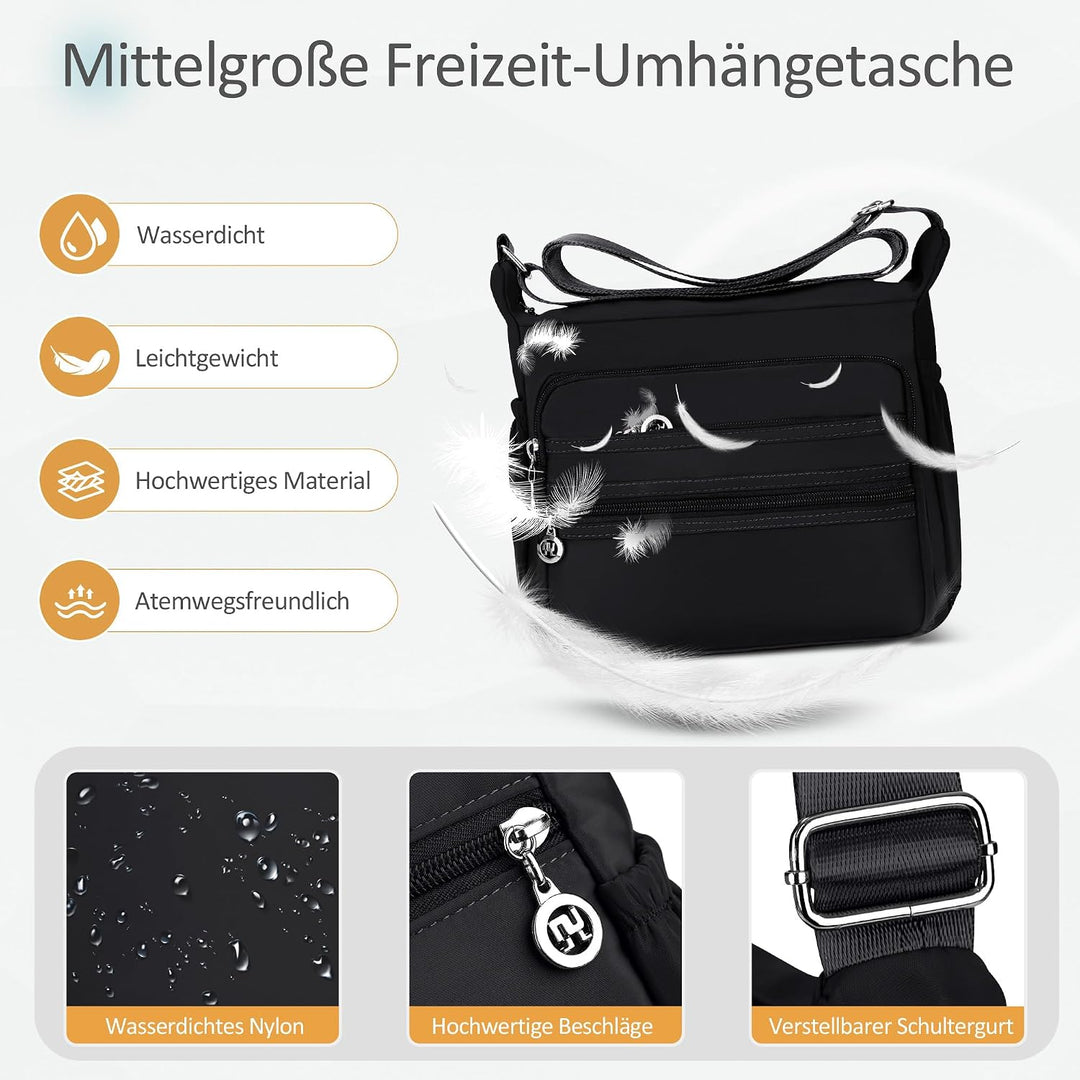 DIRRONA Damen Umhängetasche Casual Gross Kapazität Schultertasche Wasserdicht Damen Reise Arbeit Läs
