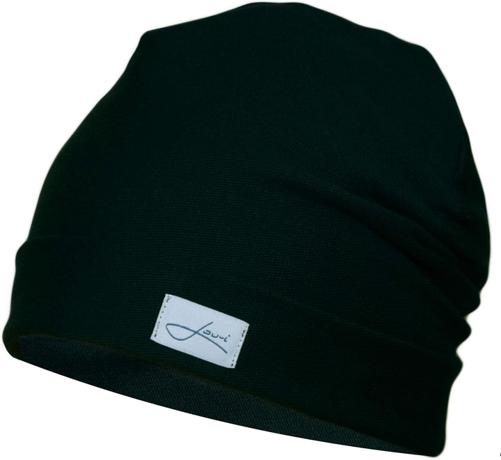 Baumwollmütze schwarz Beanie Made in Germany - Damenmütze & Herrenmütze - Sehr leichte & weiche Somm