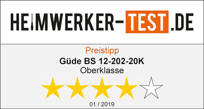 Güde 58603 BS 12-202-20K Akku Bohrschrauber (12V, 2x Akkupacks 2Ah, 20+1 Drehmomentstufen, 13tlg. Bo