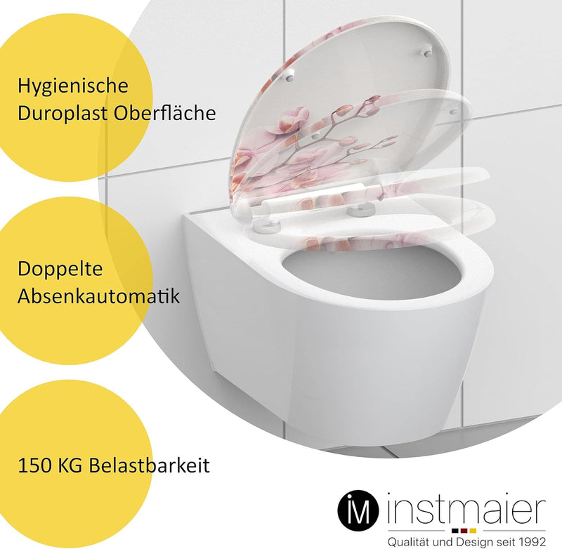 instmaier Klodeckel Absenkautomatik Motiv | WC-Sitz | Toilettensitz mit Schnellverschluss | Klobrill