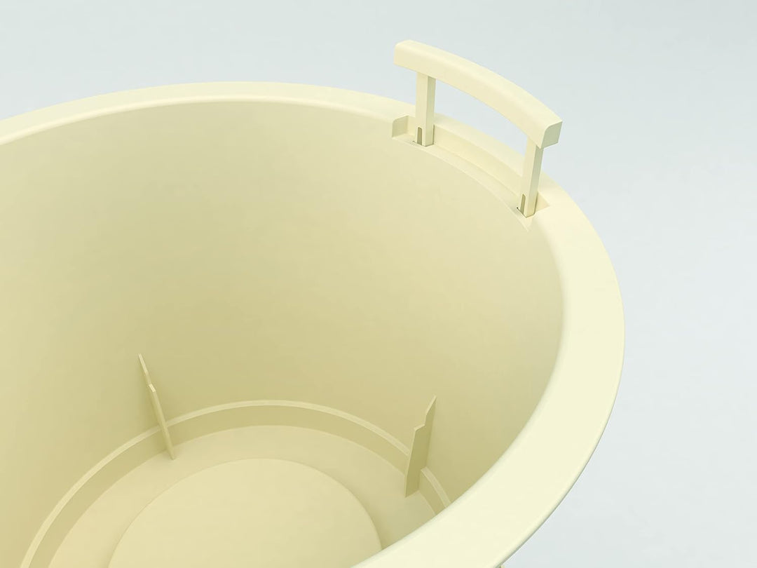 Nicoli vase Hoher Blumentopf im Stil 38 x 85 cm, innen aussen, herausnehmbarer Untersetzer (38 x 85