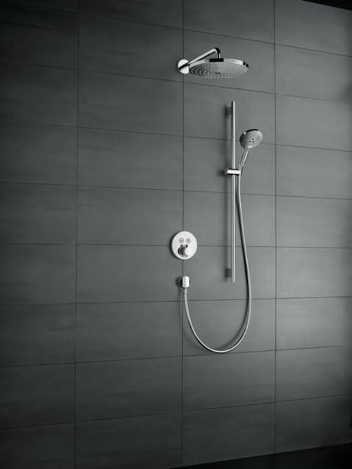 hansgrohe Raindance Select S 300 Duschkopf, Kopfbrause für Wandmontage, 2 Strahlarten, Weiss/Chrom 2