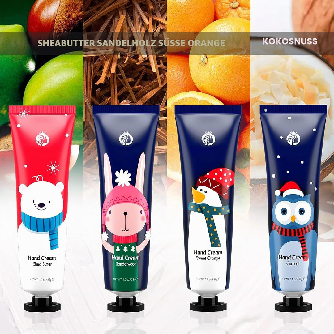 Handcreme Set,10pcs Mini Handcremes,Plant Fragrance Handpflegecreme für trockene,rissige Hände,Feuch