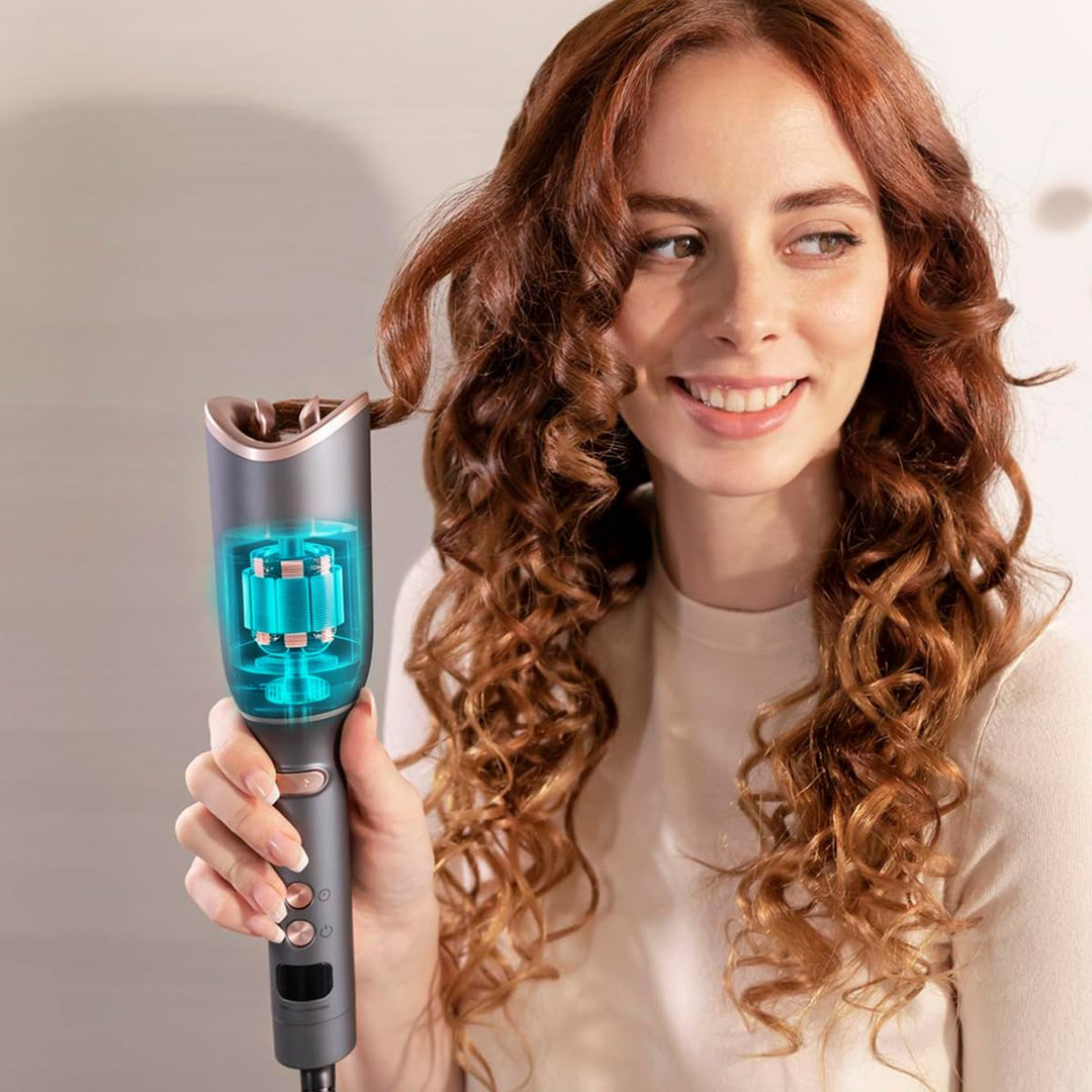 Cecotec Lockenstab Bamba SurfCare 850 Magic Waves Vision. Digitalmotor, Keramikumhüllung des Zylinde