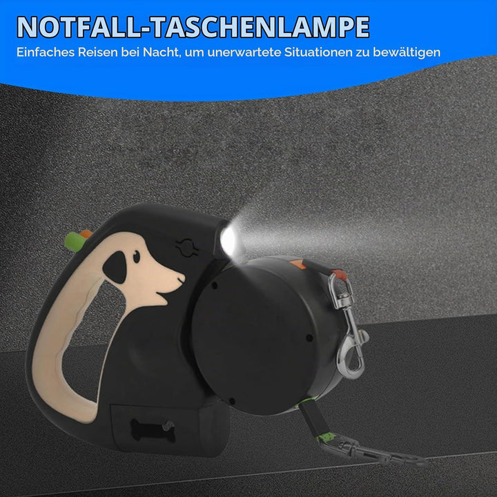Hundeleine Doppelleine Für 2 Hunde 3 M Rollleine Hundeleine Mit Licht, Doppelte Einziehbare Hundelei