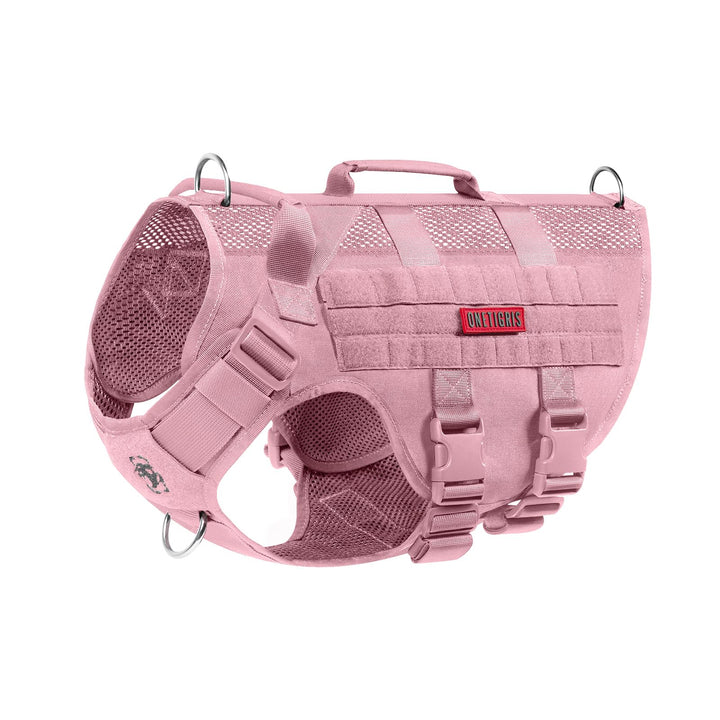 OneTigris Anti Zug Hundegeschirr Mittelgrosse Hunde, AIRE MESH Taktisches Geschirr mit 2 Griff & 3 D
